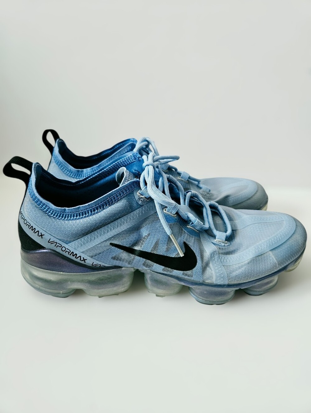 Nike Air VaporMax 2019 Aluminum Size 9.5 Running Shoes Royal Pulse